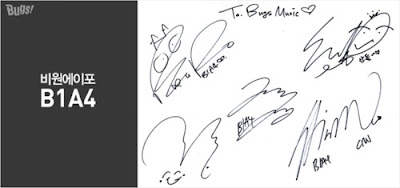 B1A4 給 BUGS 簽名
