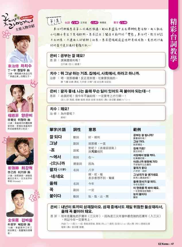 EZ Korea 內頁 台詞教學