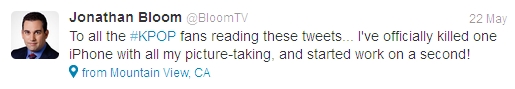 120524 JB tweet about Kpop 120524 JB tweet about Kpop