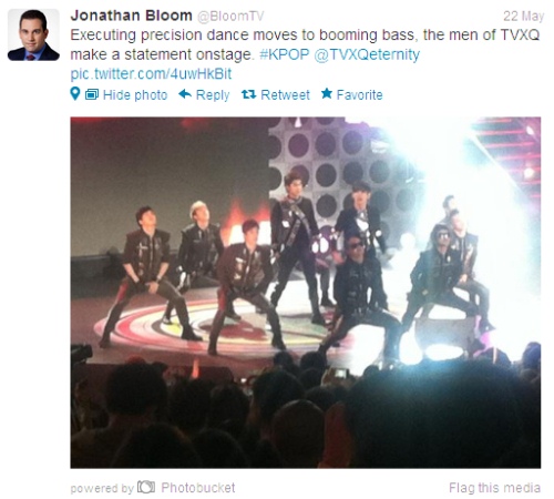 120524 JB tweet about TVXQ 120524 JB tweet about TVXQ
