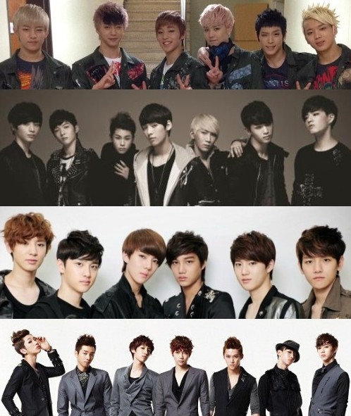 B.A.P、BTOB、EXO-K、A-JAX