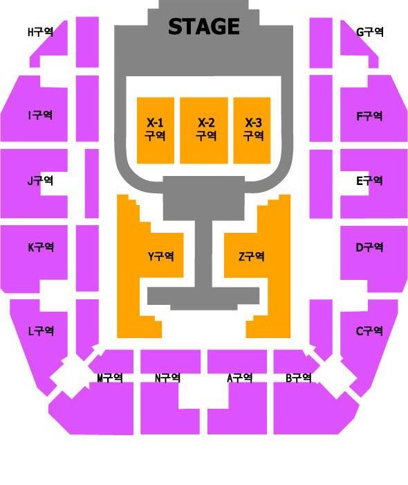 張根碩 首爾場 CRI SHOW 2 座位圖 張根碩 首爾場 CRI SHOW 2 座位圖