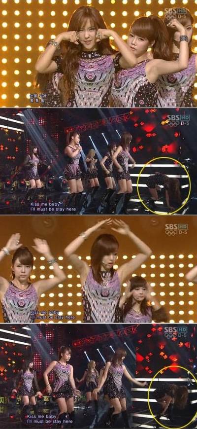 T-ara 孝敏摔倒 (人氣歌謠)