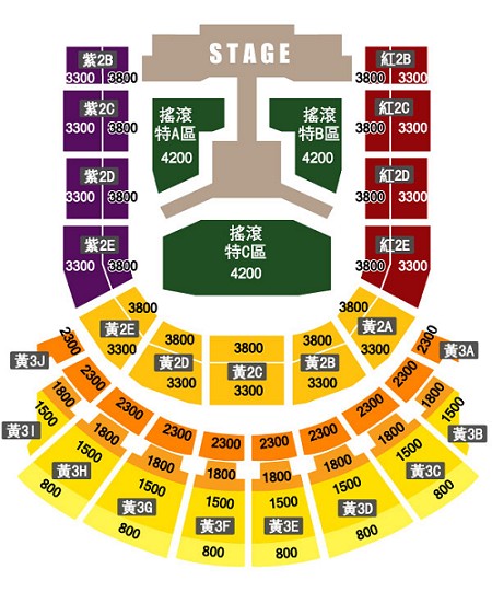 SHINee 二巡 座位圖