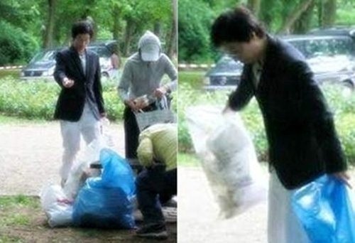 劉在石 倒垃圾