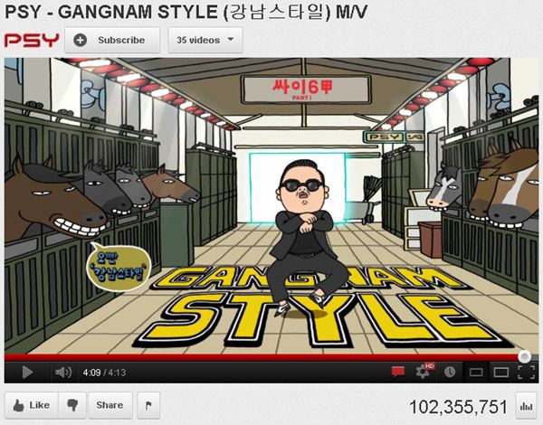 PSY MV 點擊率破億