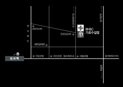李秉憲 BH SHOP 地圖