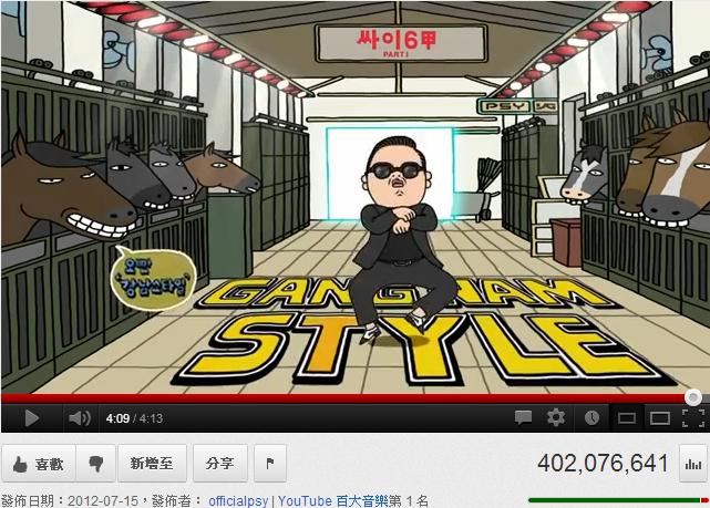 PSY MV點擊率破4億