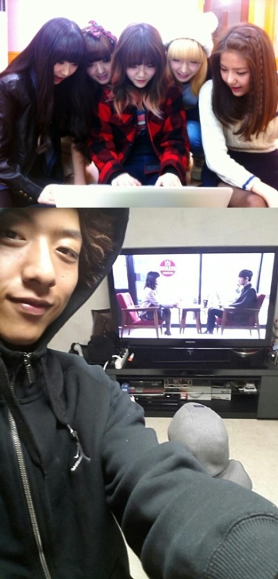 AOA & CNBLUE 看《我的女兒素英》