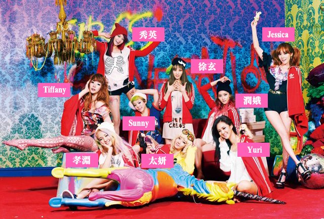 少女時代 I Got a Boy 宣傳照 - 名字