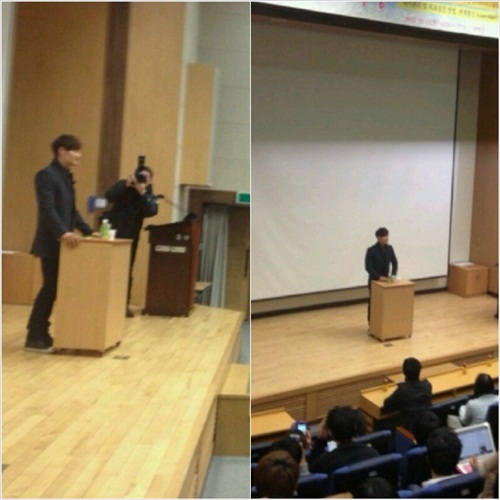 金鐘國到學校演講 金鐘國到學校演講