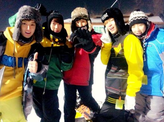 u-kiss 在滑雪場