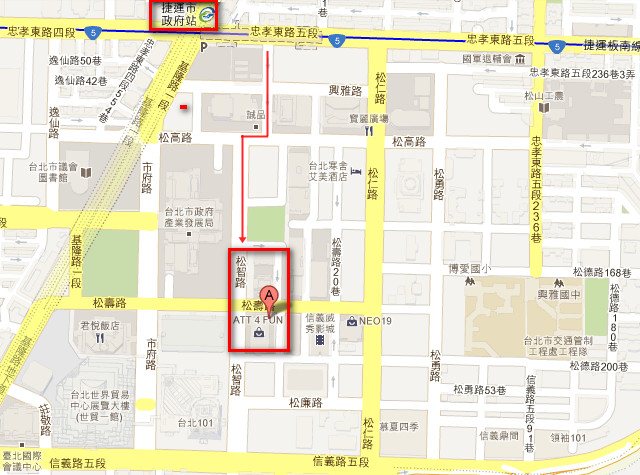 ATT 4 Fun Show Box，地圖