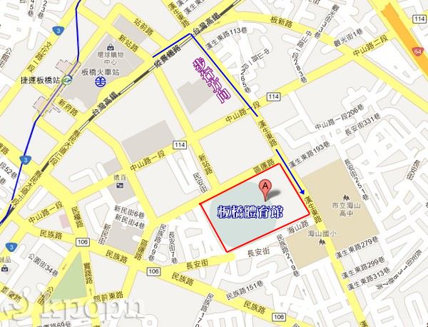 板橋體育場 (第一運動場區) 地圖