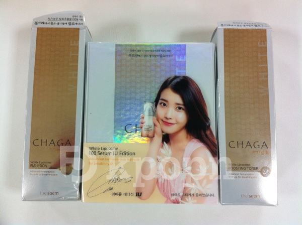 IU 代言的 CHAGA 保養品