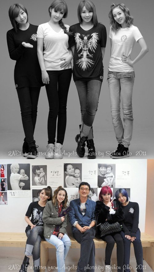 2NE1 黑白照