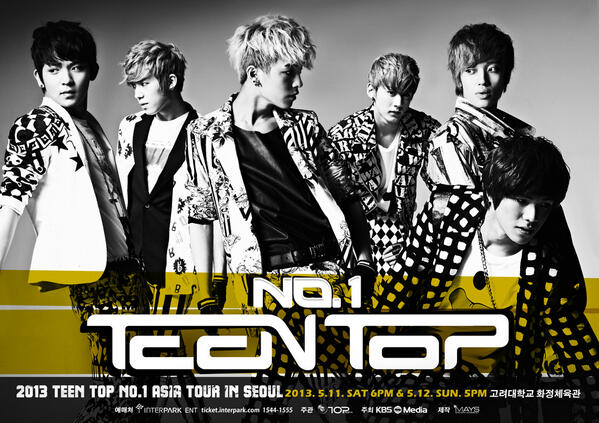 TEEN TOP 演唱會海報 (首爾場)