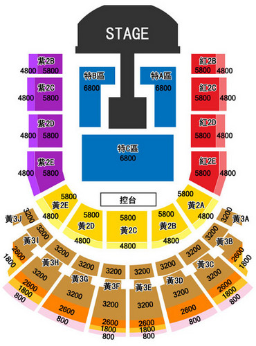 G-Dragon 世巡台灣站座位圖