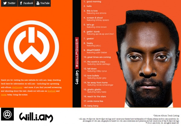 will.i.am 曲目列表