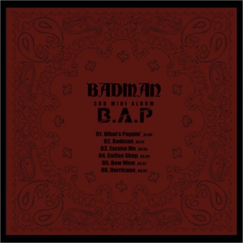 BAP 8/6 回歸 "Badman" 曲目