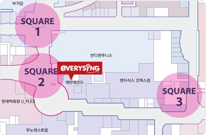 Everysing COEX 購物中心所在位置