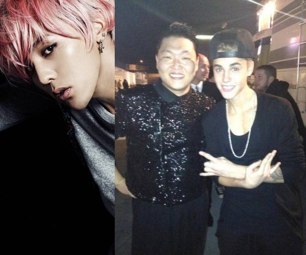 G-Dragon、Psy、Justin Bieber (小賈斯汀)
