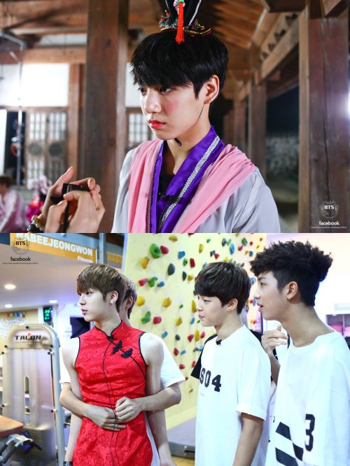 Jin、Jung Kook 女裝