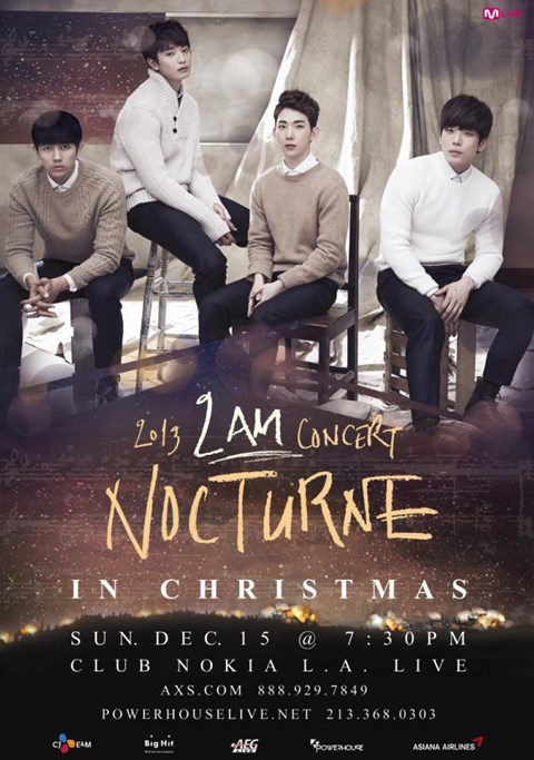 2AM 演唱會「Nocturne」L.A 場海報