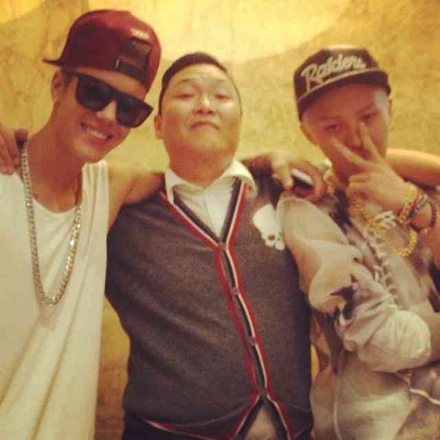 PSY G-Dragon Justin Bieber PSY G-Dragon Justin Bieber