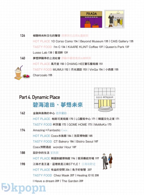 《KAJA！旅行韓國：江南，10個非玩不可》目錄
