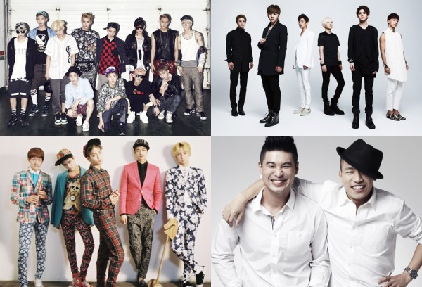 EXO、SHINee、BEAST、Dynamic Duo