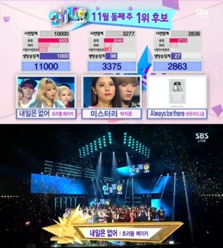 131110 人氣歌謠一位