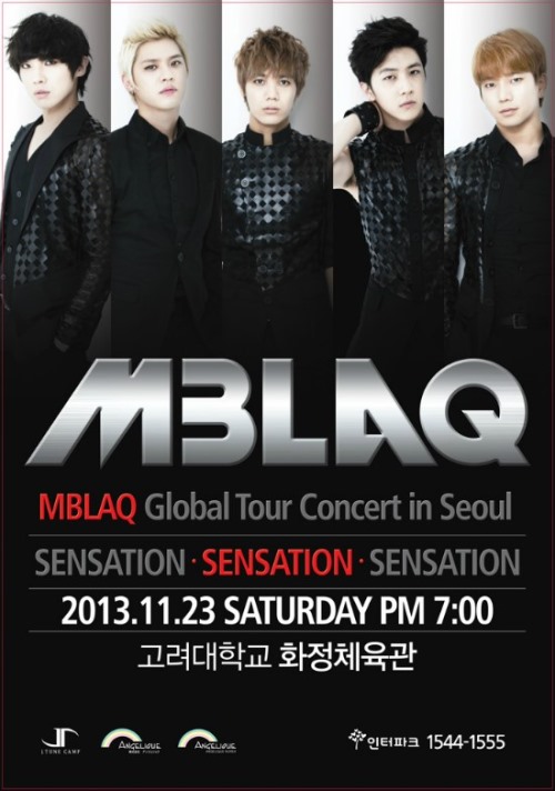 MBLAQ 首爾 Sensation 演唱會海報 MBLAQ 首爾 Sensation 演唱會海報