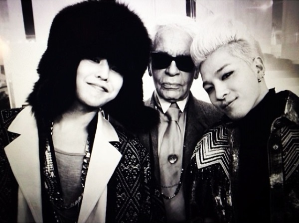 G-Dragon (GD)、太陽、Karl Lagerfeld G-Dragon (GD)、太陽、Karl Lagerfeld
