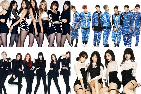 AOA、GOT7、Dal★Shabet、Rainbow Blaxx