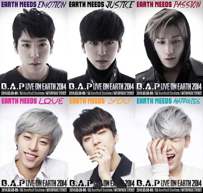 B.A.P Live on Earth 2014 演唱會海報