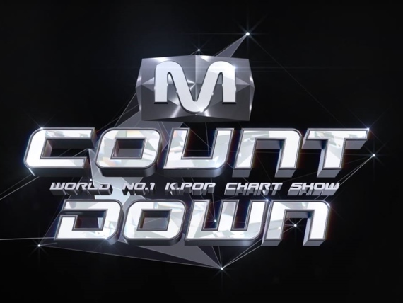 《M!Countdown》logo (黑白)