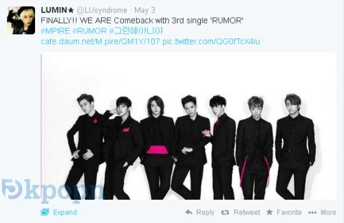 M.Pire "Rumor" Lumin 推文