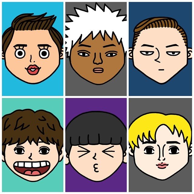Chan Yeol 用 EveryFace 畫 EXO-K