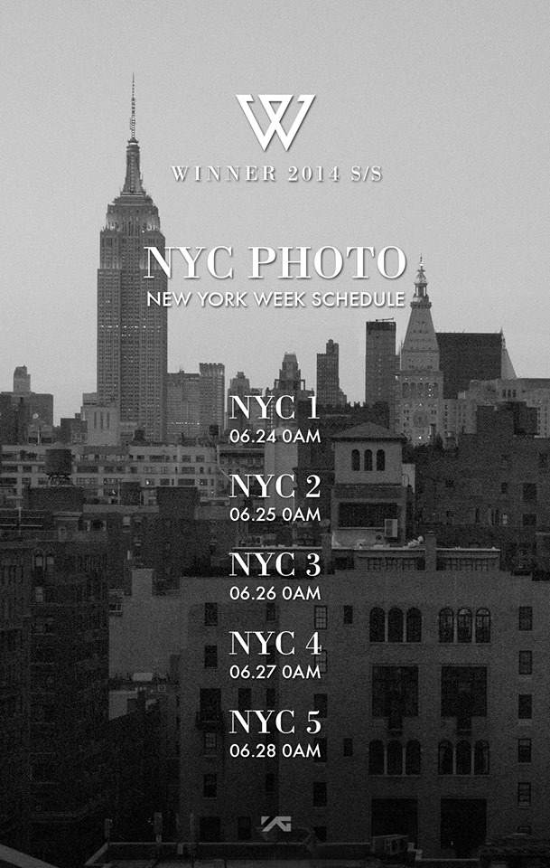 WINNER「NYC PHOTO」時間表