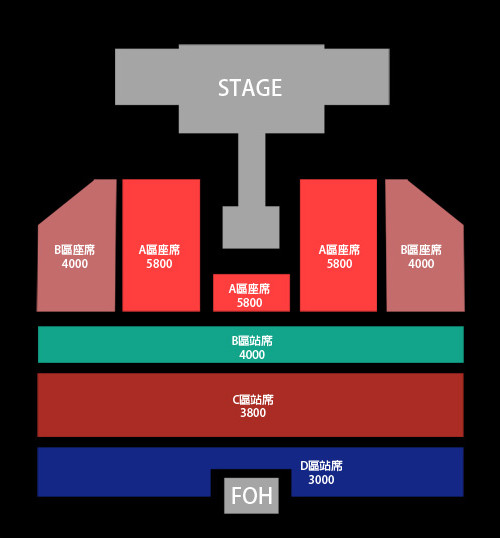 金賢重2014台北演唱會座位圖