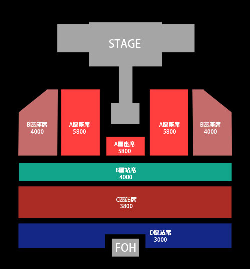 金賢重2014台北演唱會座位圖 金賢重2014台北演唱會座位圖