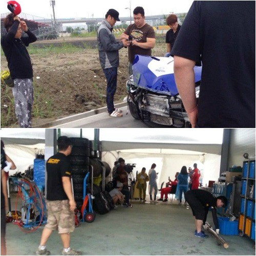 劉在石練習賽車發生擦撞 劉在石練習賽車發生擦撞