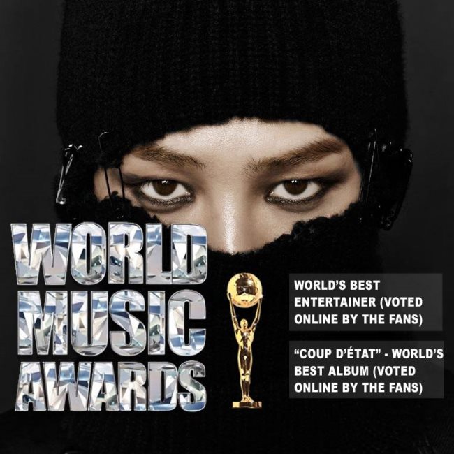 G-Dragon 獲世界音樂獎