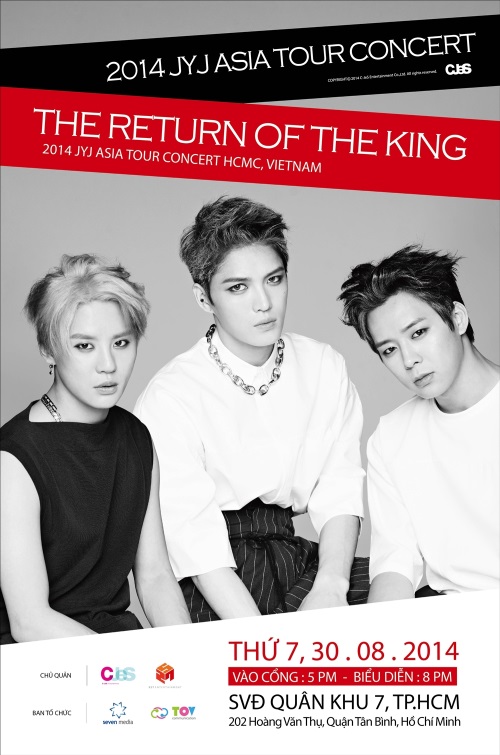 JYJ 亞巡「The Return of the King」越南場海報 JYJ 亞巡「The Return of the King」越南場海報