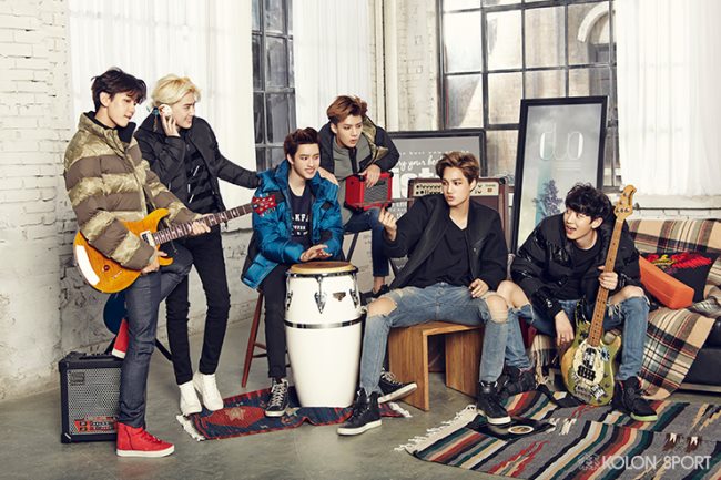 EXO 的 KOLON SPORT 畫報：EXO-K