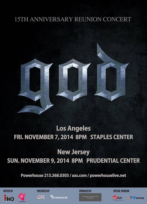 god 15週年演唱會 美國場海報