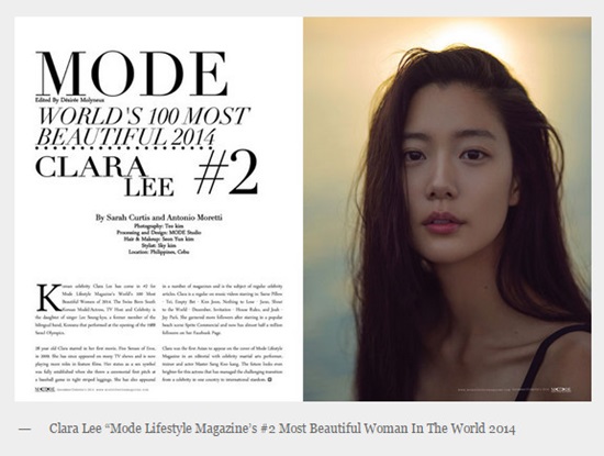 Clara "MODE" 世界最美麗女性,第二名 Clara "MODE" 世界最美麗女性,第二名