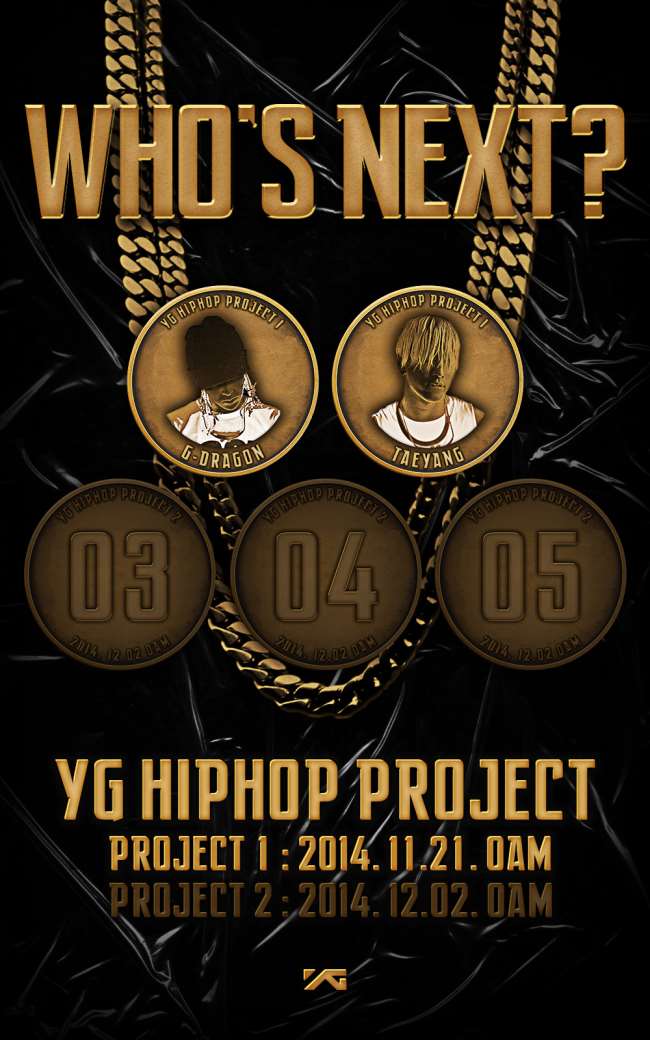 YG 嘻哈企劃1成員：太陽 (與 G-Dragon)
