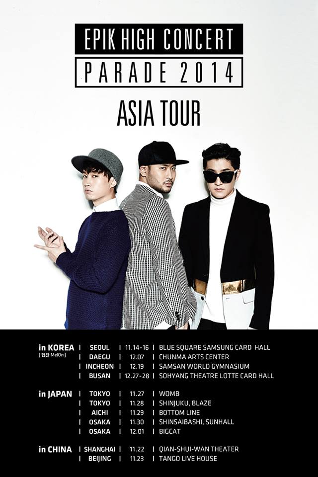 EPIK HIGH 亞巡場次 EPIK HIGH 亞巡場次